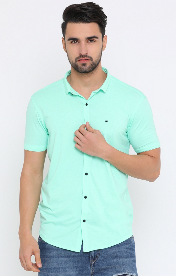 Showoff | Green Solid Casual Shirt