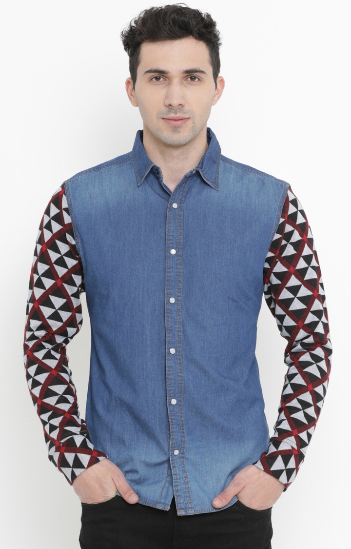 With | Multicoloured Printed Casual Shirt
