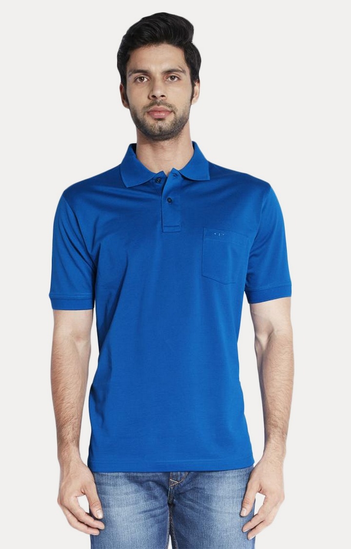 ColorPlus | Blue Solid T-Shirt