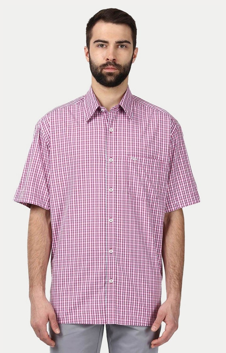 ColorPlus | Pink Checked Casual Shirt