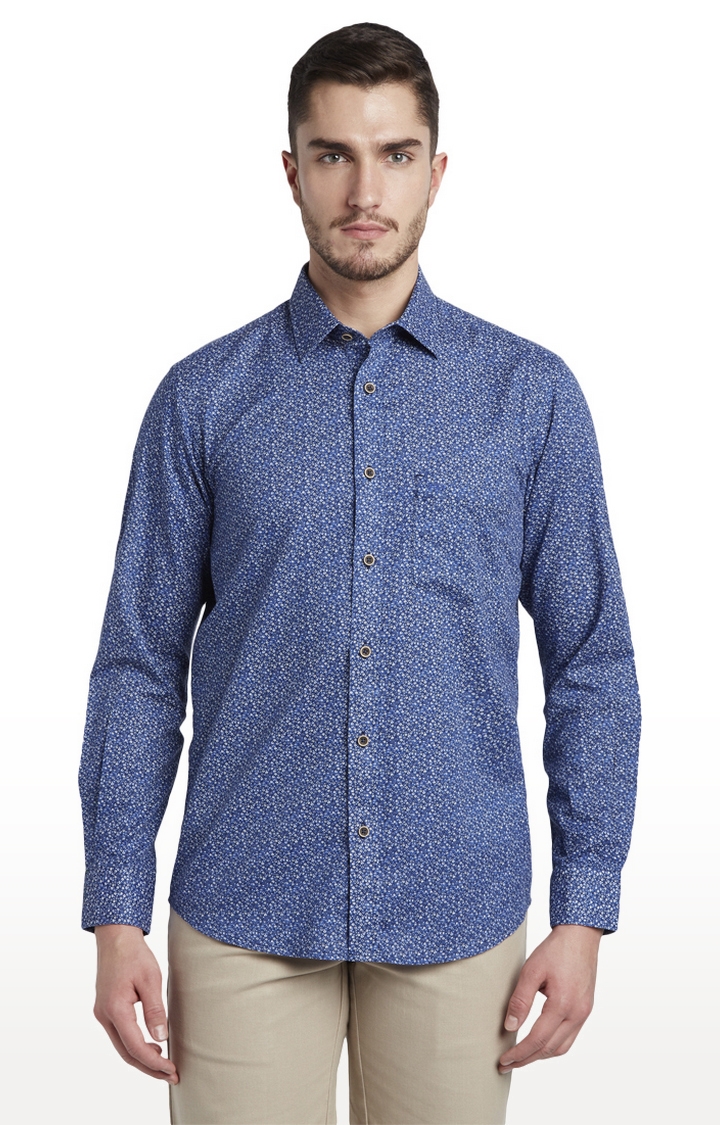 ColorPlus | ColorPlus Blue Casual Shirt