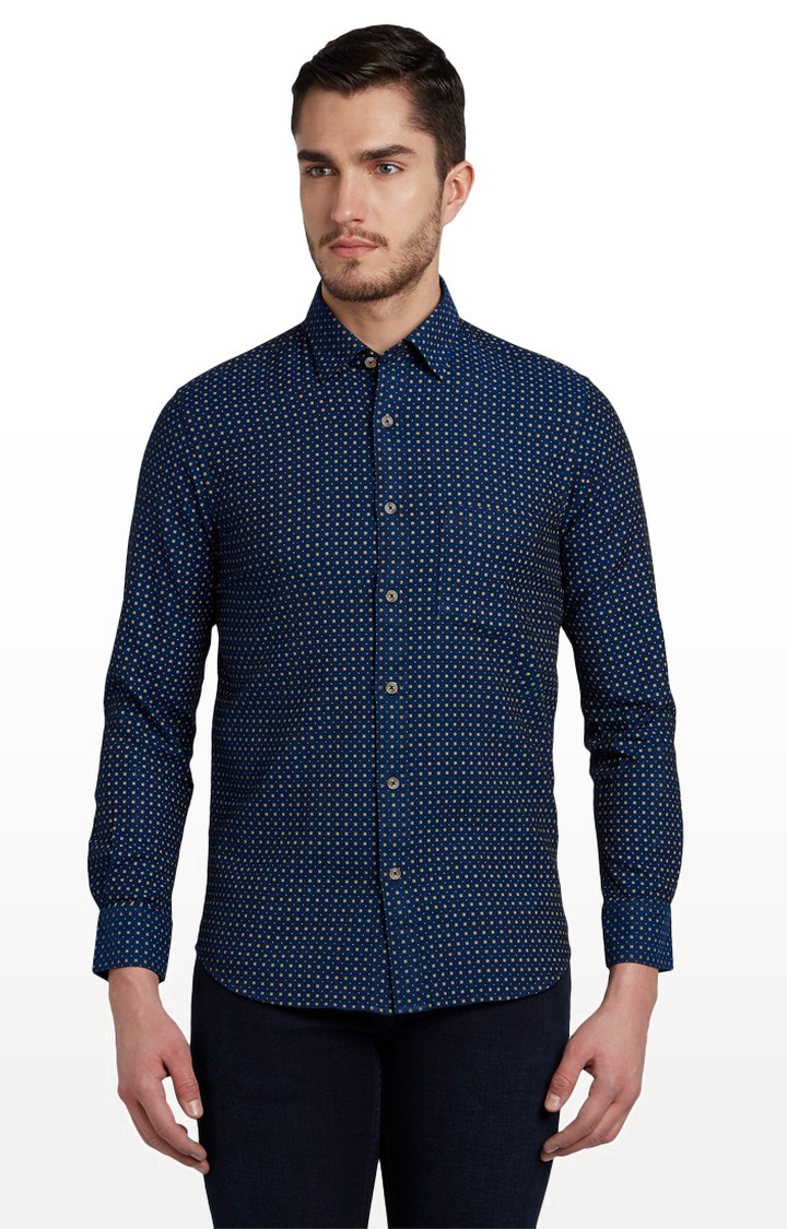 ColorPlus | ColorPlus Dark Blue Formal Shirt