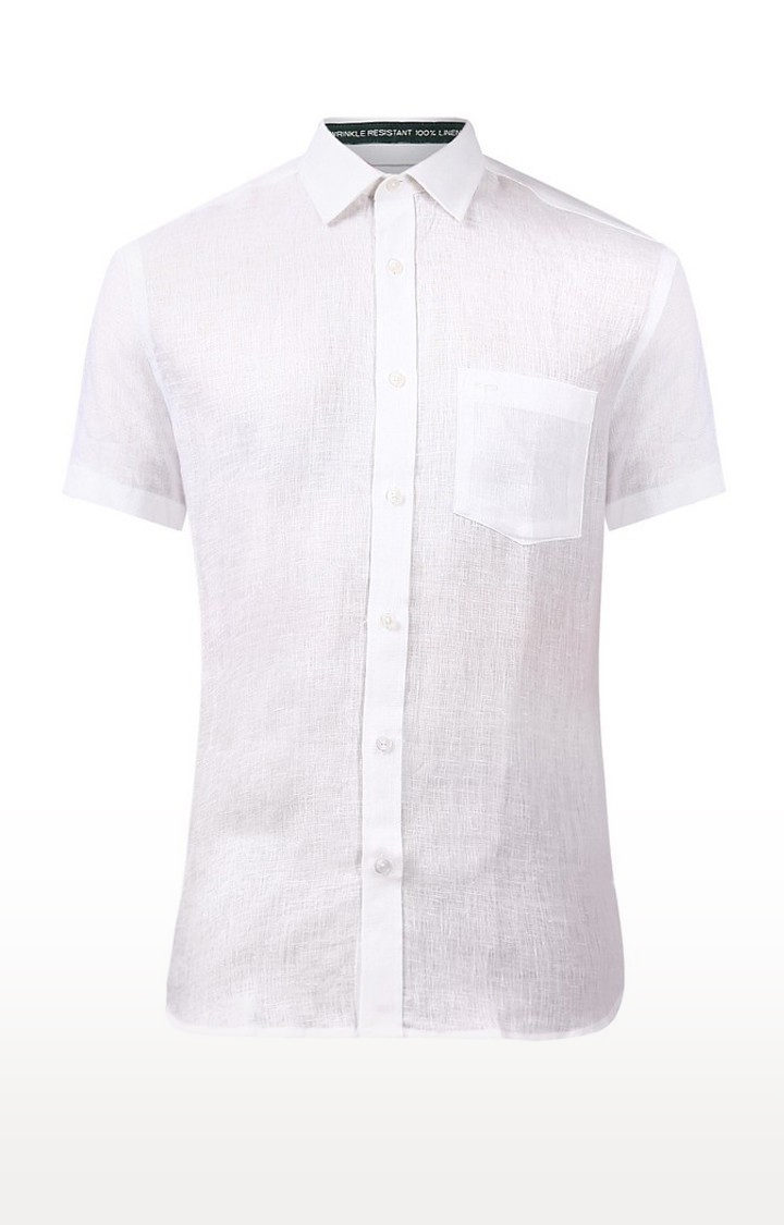 ColorPlus | White Solid Casual Shirt