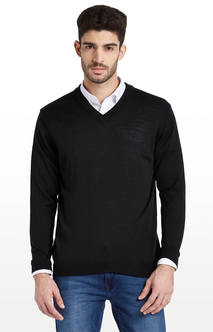 ColorPlus | Black Solid Sweater