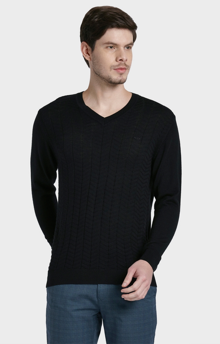 ColorPlus | Black Solid Sweater
