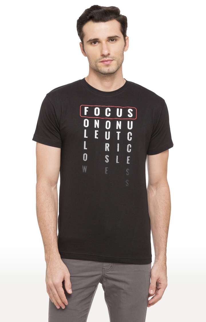 globus | Black Printed T-Shirt