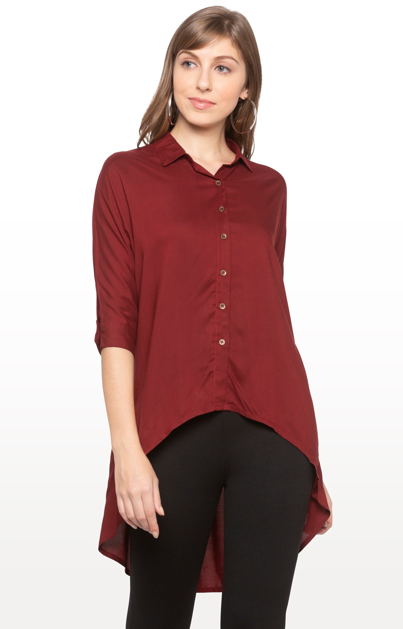 globus | Red Solid Casual Shirt