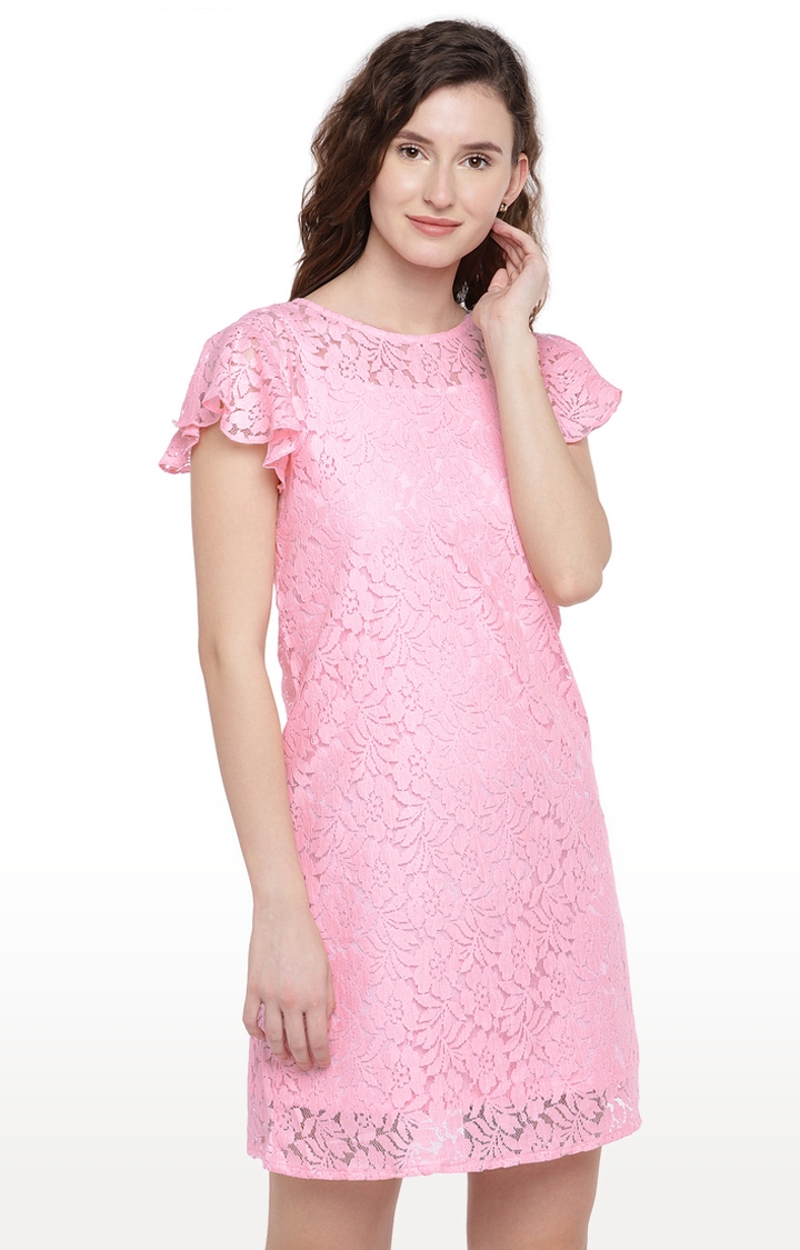globus | Pink Printed Shift Dress