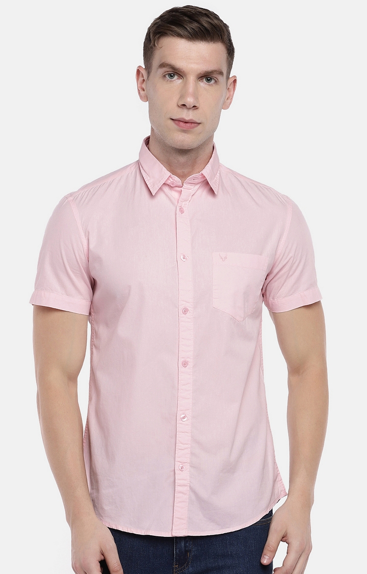 globus | Pink Solid Casual Shirt