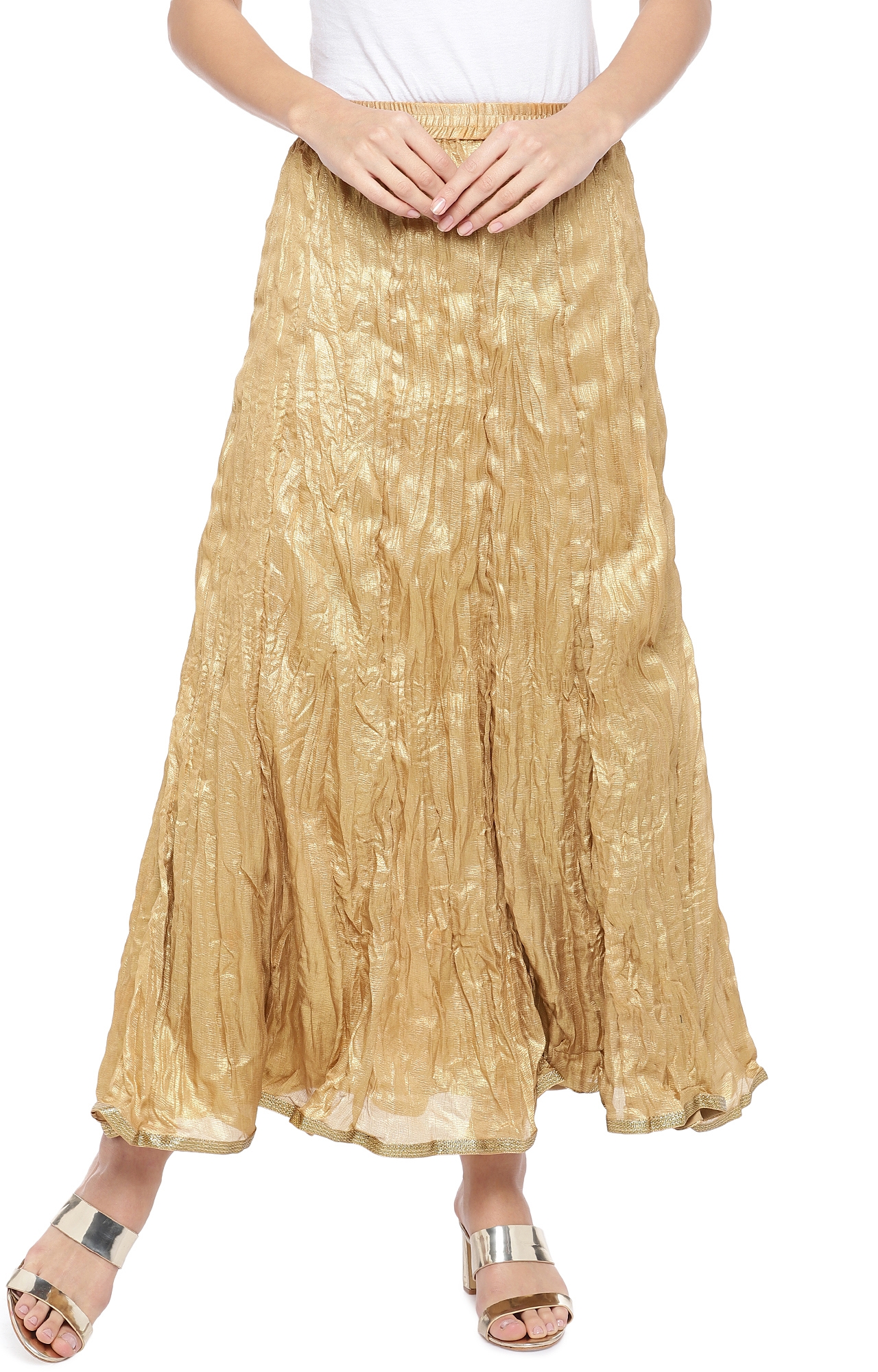 globus | Gold Solid Flared Skirt