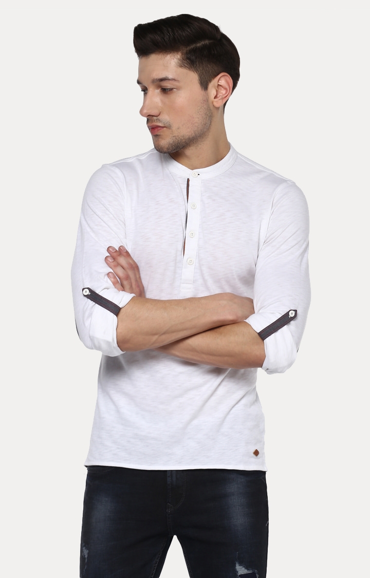 Spykar | spykar White Melange Slim Fit T-Shirt