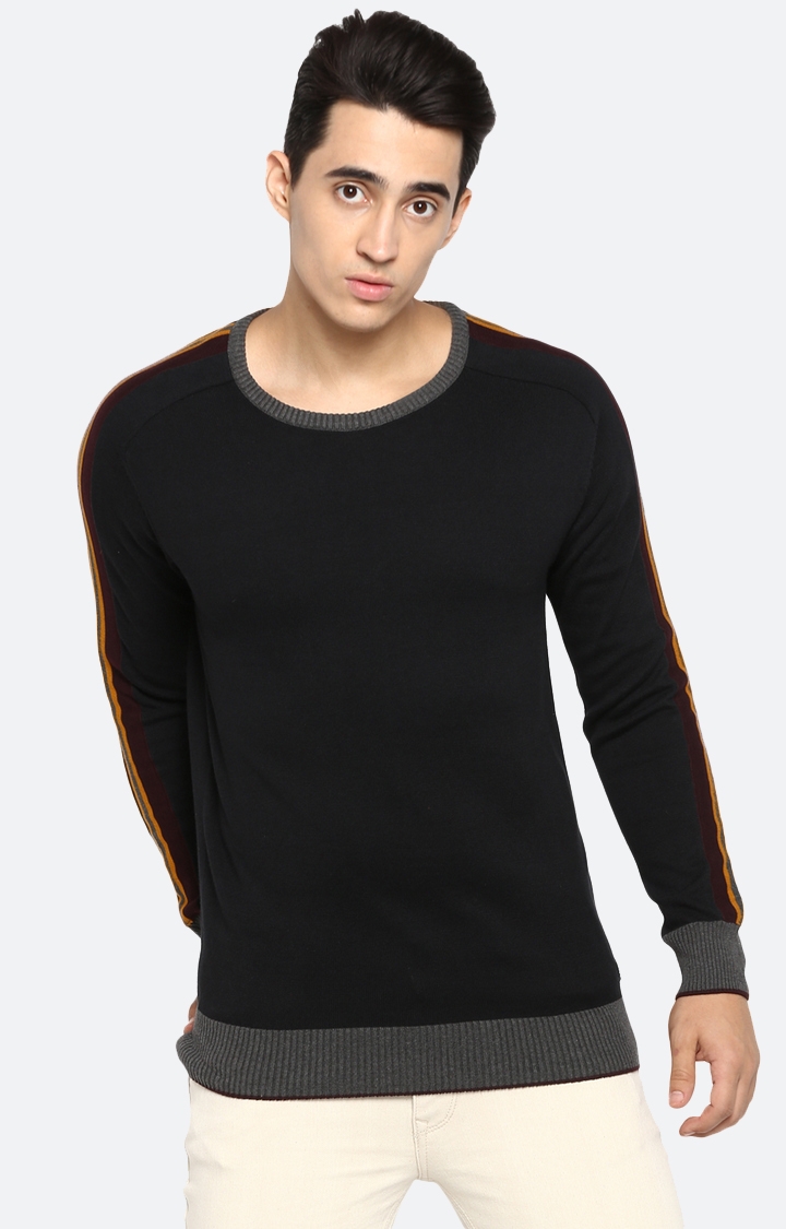 Spykar | spykar Black Solid Slim Fit T-Shirt