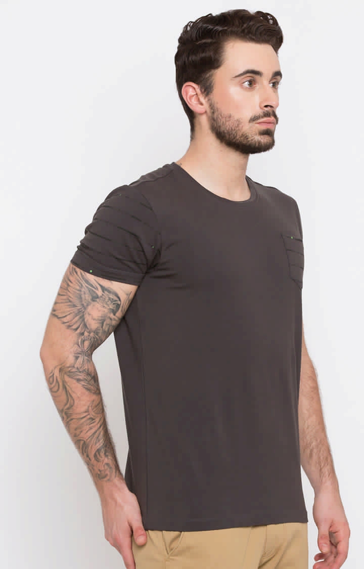 Spykar | spykar Khaki Solid T-Shirt