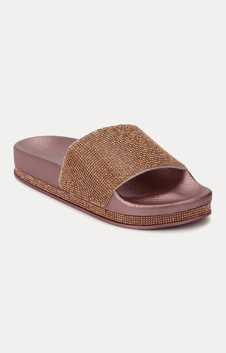 Truffle Collection | Gold Flat Slip-ons