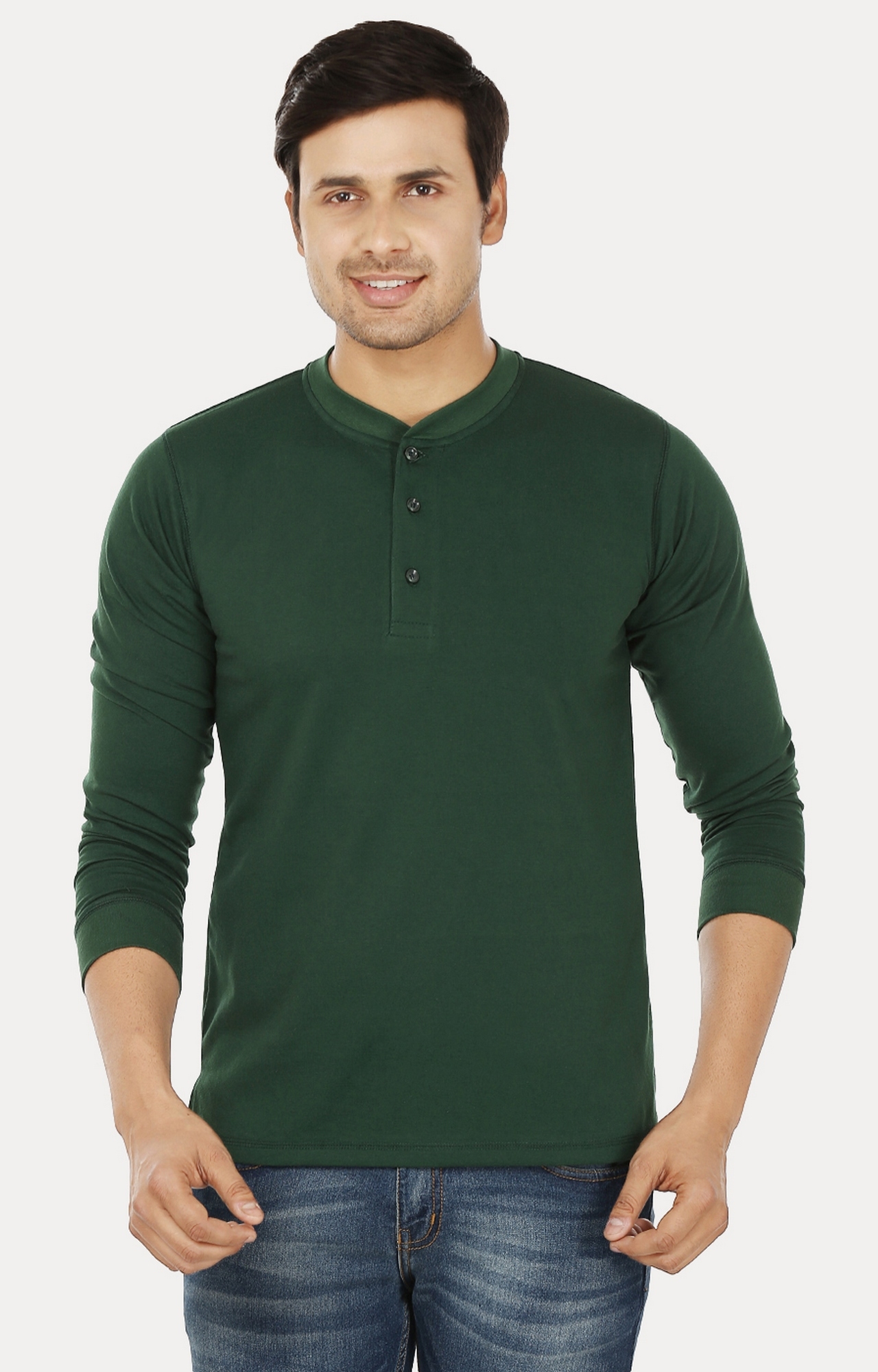 Weardo | Bottle Green Solid T-Shirt