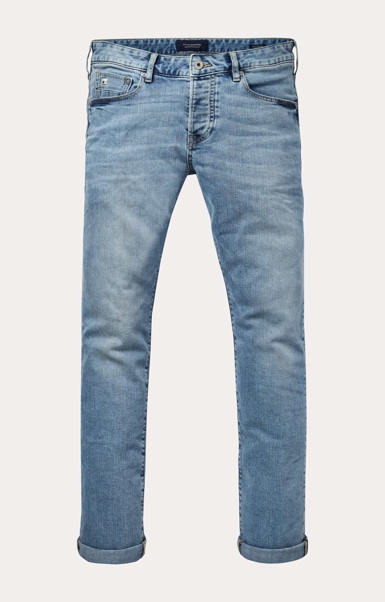 Scotch & Soda | Blue Solid Straight Jeans