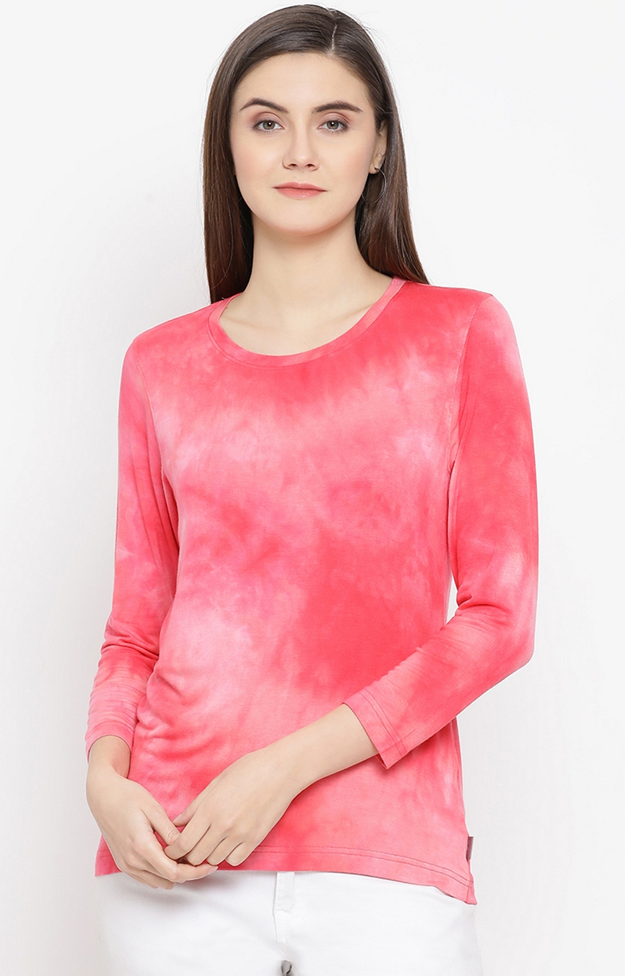 Crimsoune Club | Pink Colourblock T-Shirt