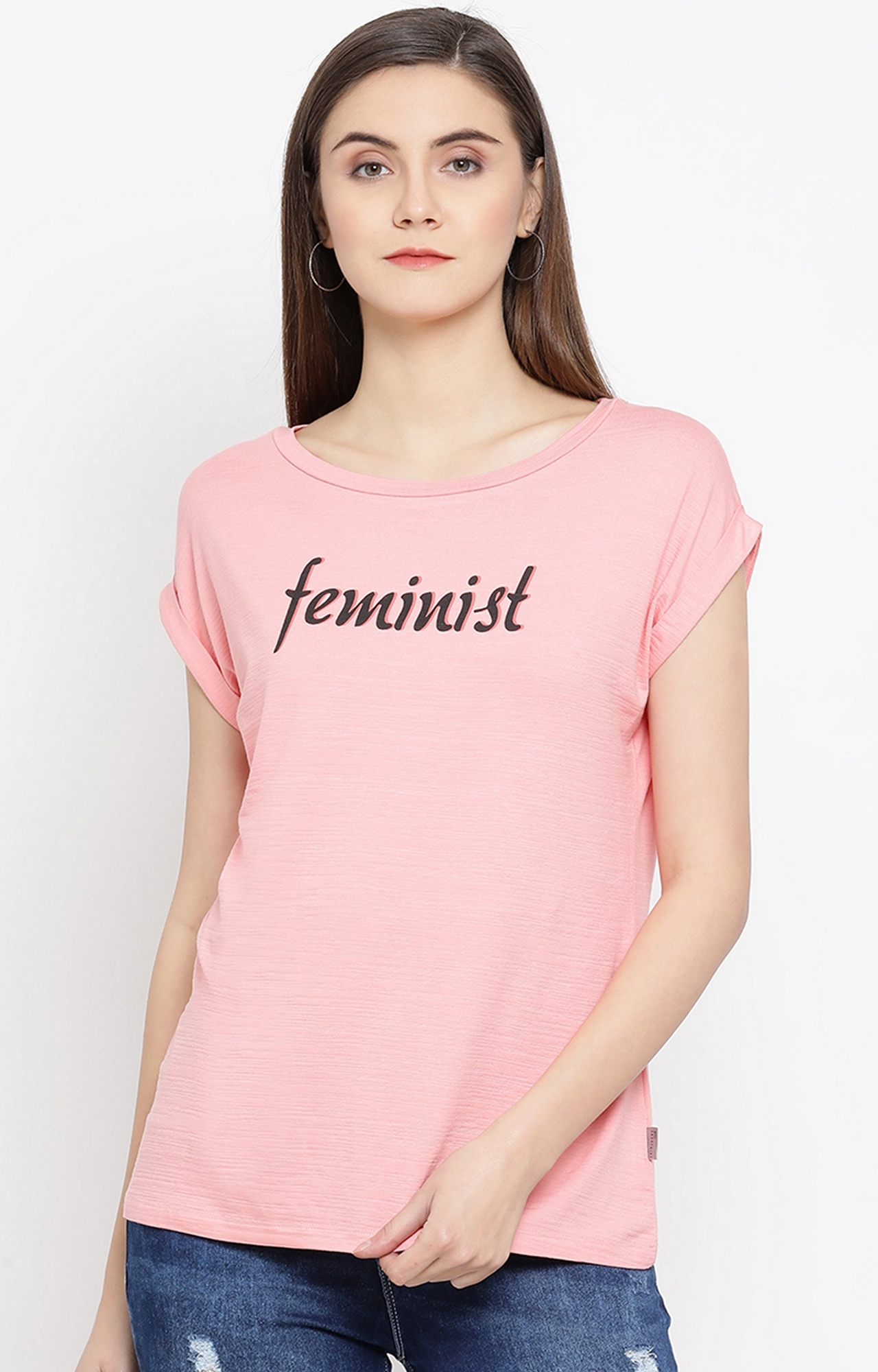 CRIMSOUNE CLUB | Pink Printed T-Shirt