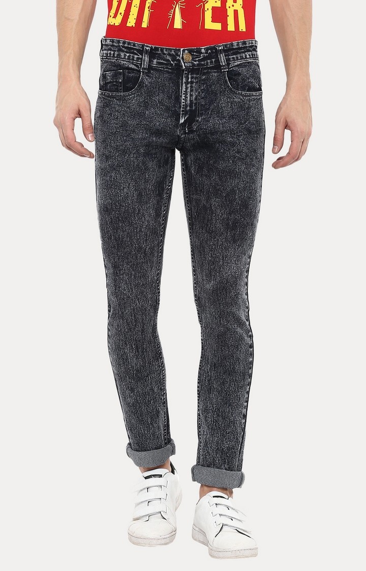 Urbano Fashion | Dark Grey Melange Straight Jeans