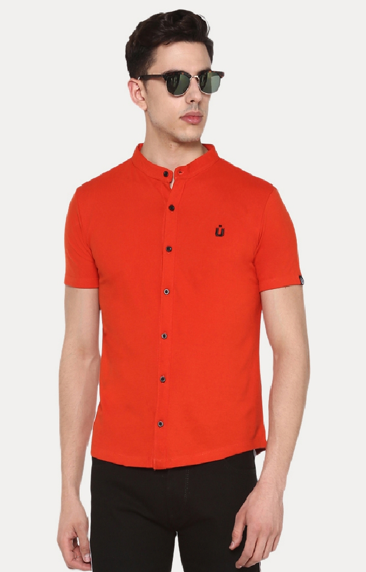 Urbano Fashion | Orange Cotton Polo Shirt
