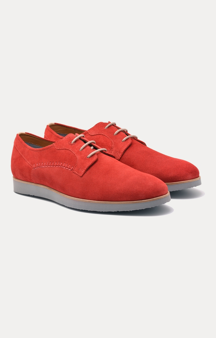 Red Casual Lace-ups