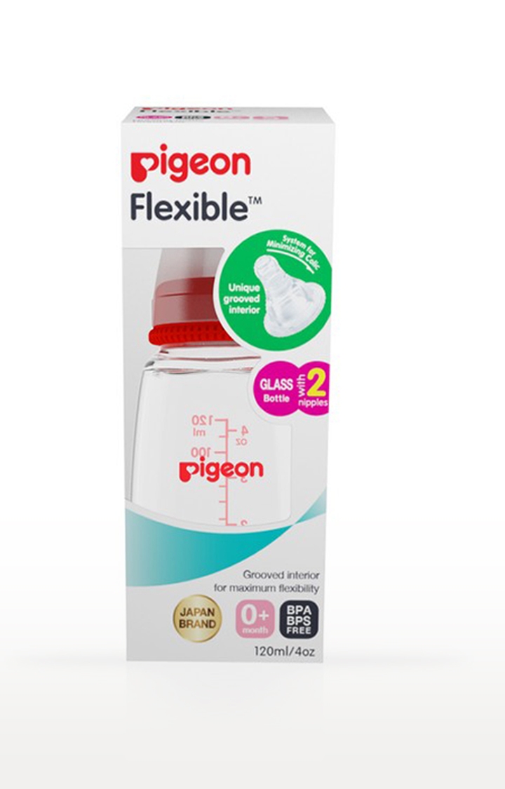 Mothercare | Red Pigeon Glass Feeding Bottle - 120 ML