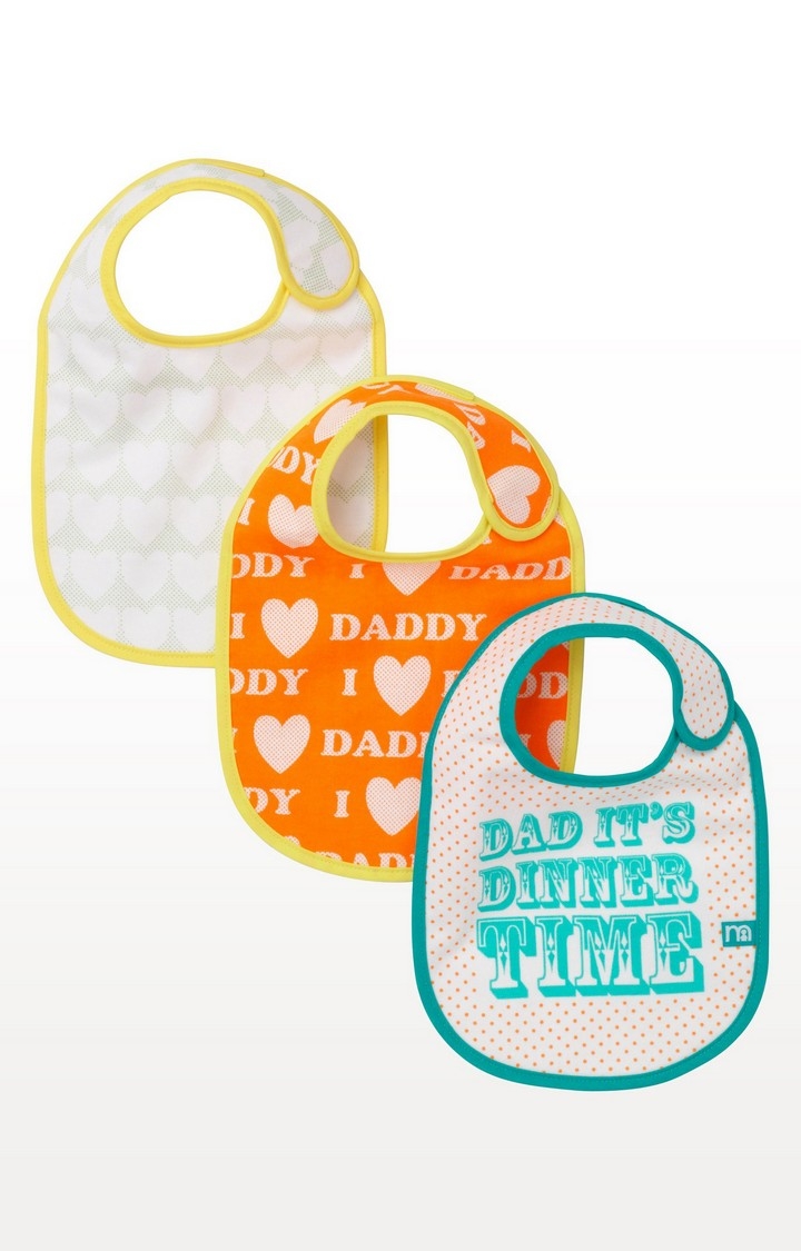 Mothercare | Multicoloured I Love Daddy Bibs - Set of 3
