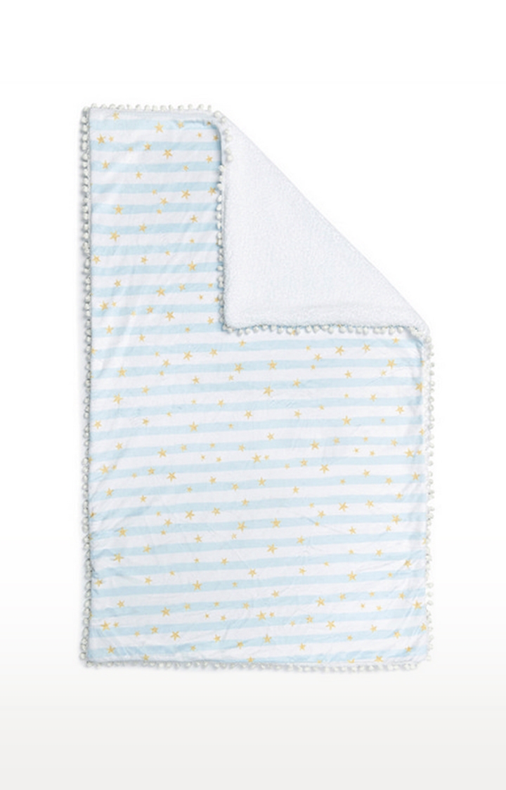 Mothercare | Fancy Fluff Fleece Blanket - Blue Star