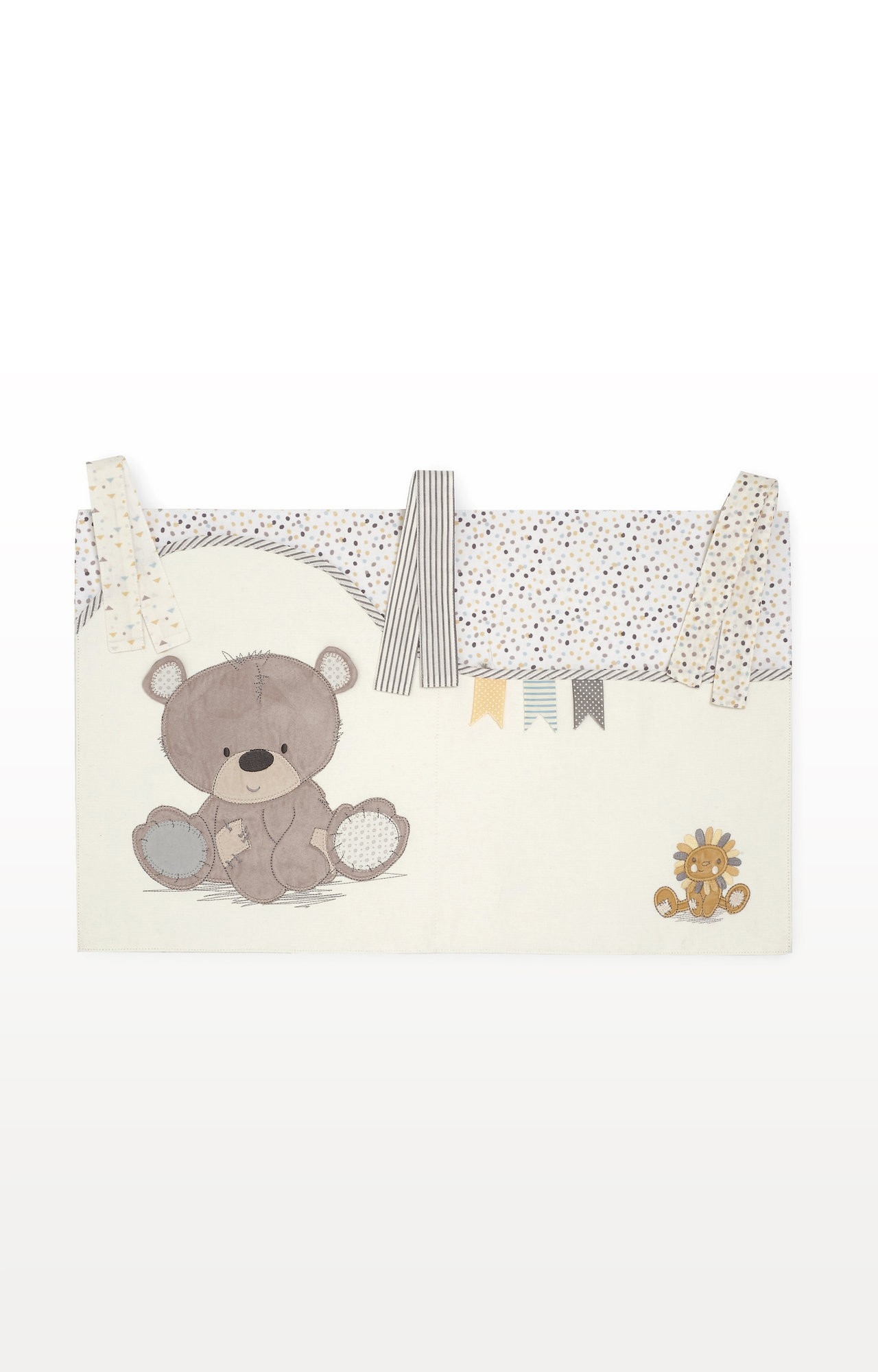 Mothercare | Cream Teddy's Toy Box Cot Pockets