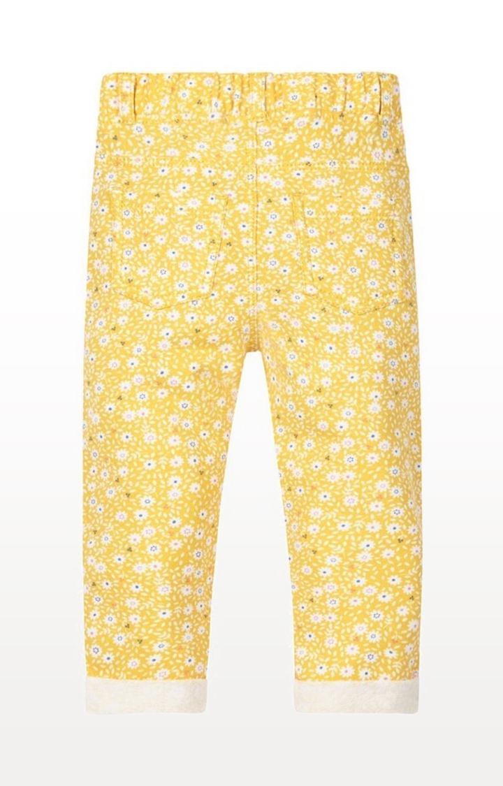 Mothercare | Yellow Floral Jeggings