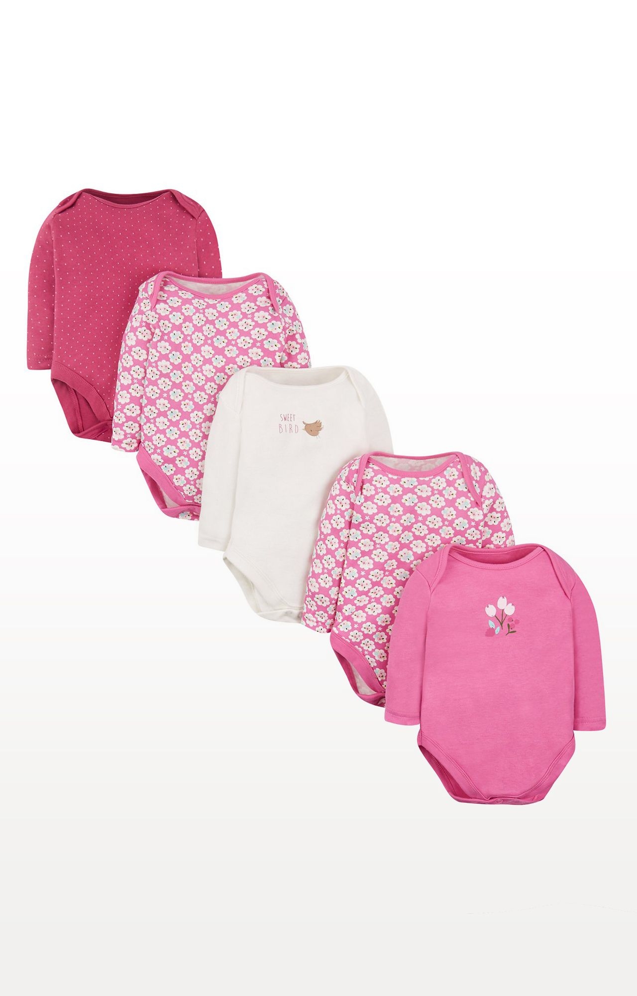 Mothercare | Rose Mouse Bodysuits - Pack of 5