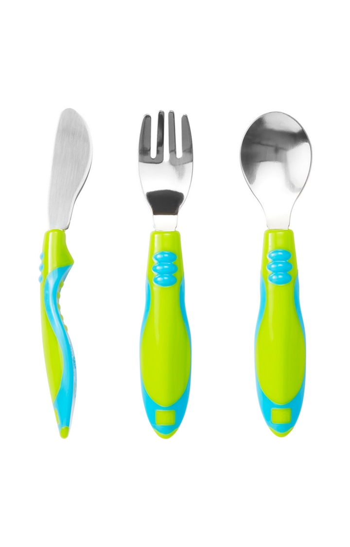 Easy Grip Toddler Cutlery Set - 3 Pieces (Blue)