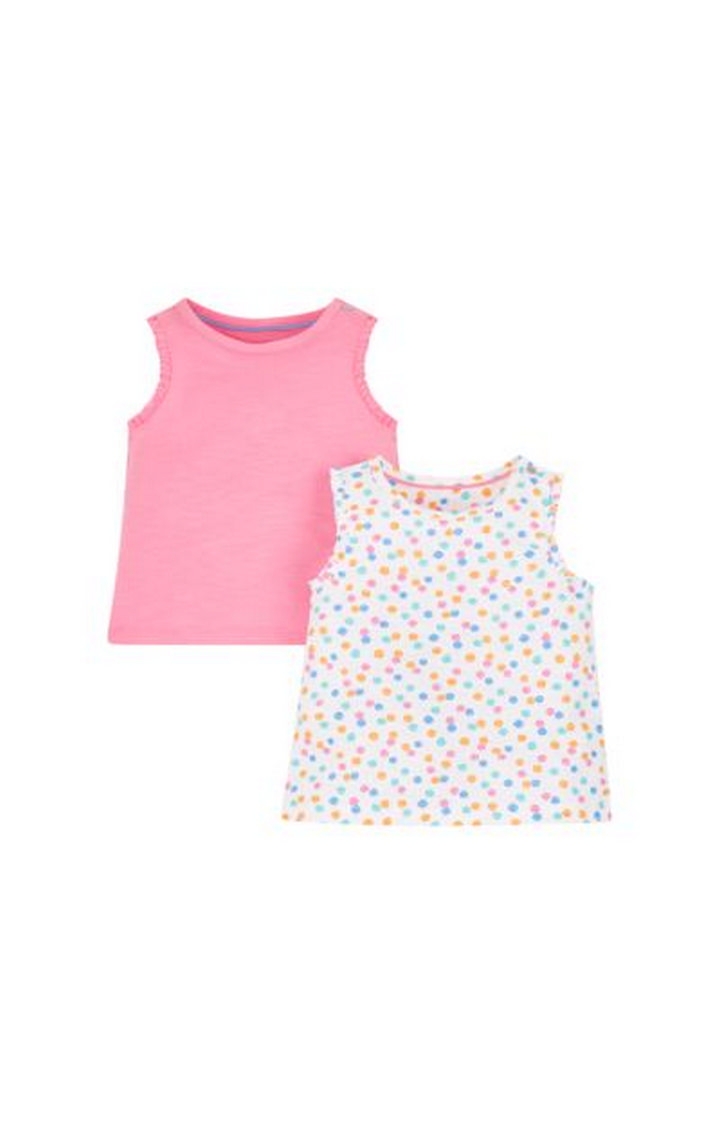Mothercare | White and Pink Printed Top - Pack of 2