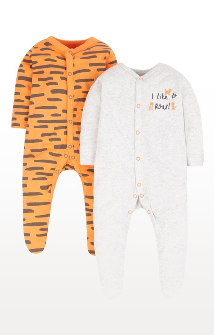 Mothercare | Little Tiger Sleepsuits - Pack of 2