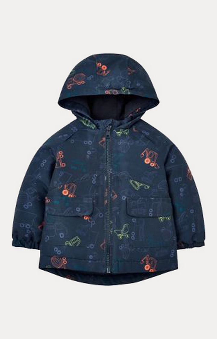 Mothercare | Navy Truck Wadded Mac
