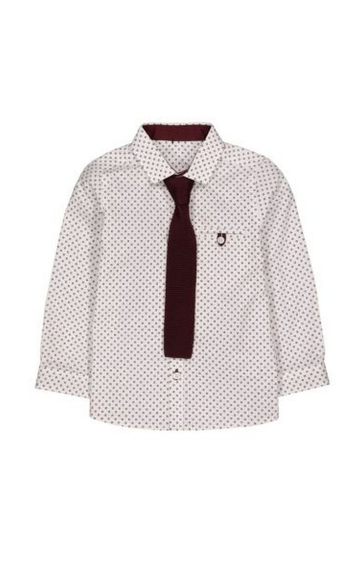 Mothercare | White Shirt With Berry Tie