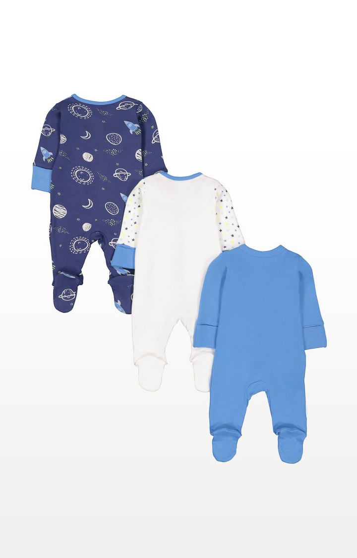 Mummy And Daddy Space Sleepsuits - 3 Pack