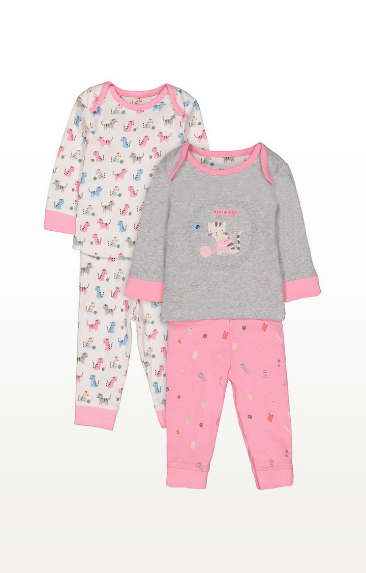 Mothercare | Crafty Kitten Pyjamas - 2 Pack
