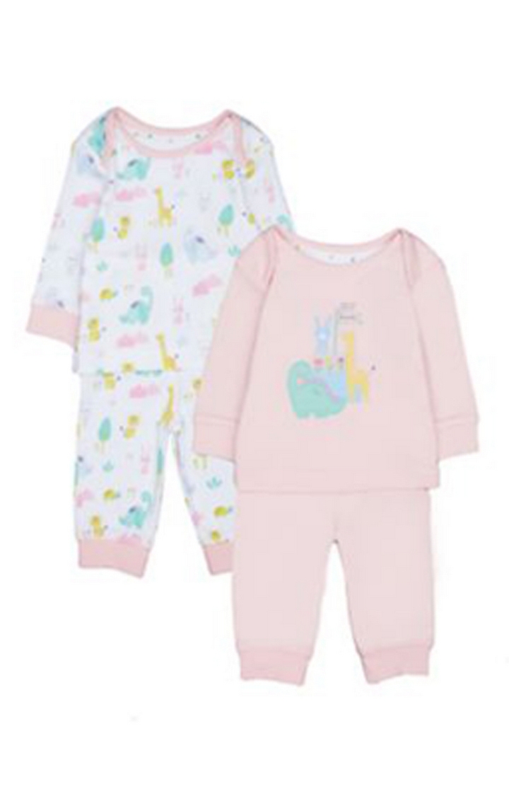 Mothercare | Pink Dinosaursaur Friends Pyjamas - 2 Pack