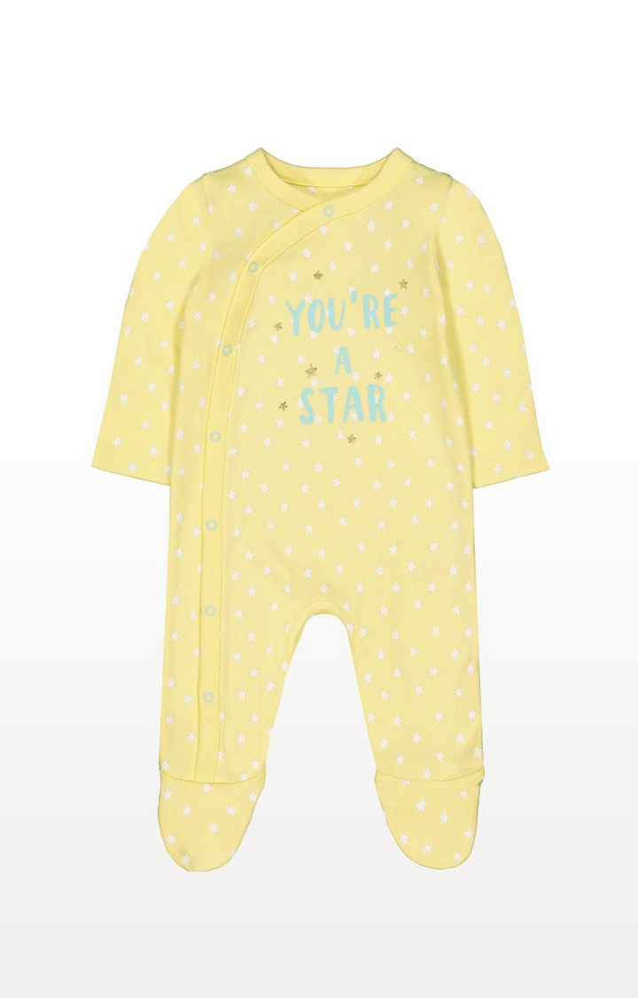 Mothercare | Yellow You'Re A Star Sleepsuit
