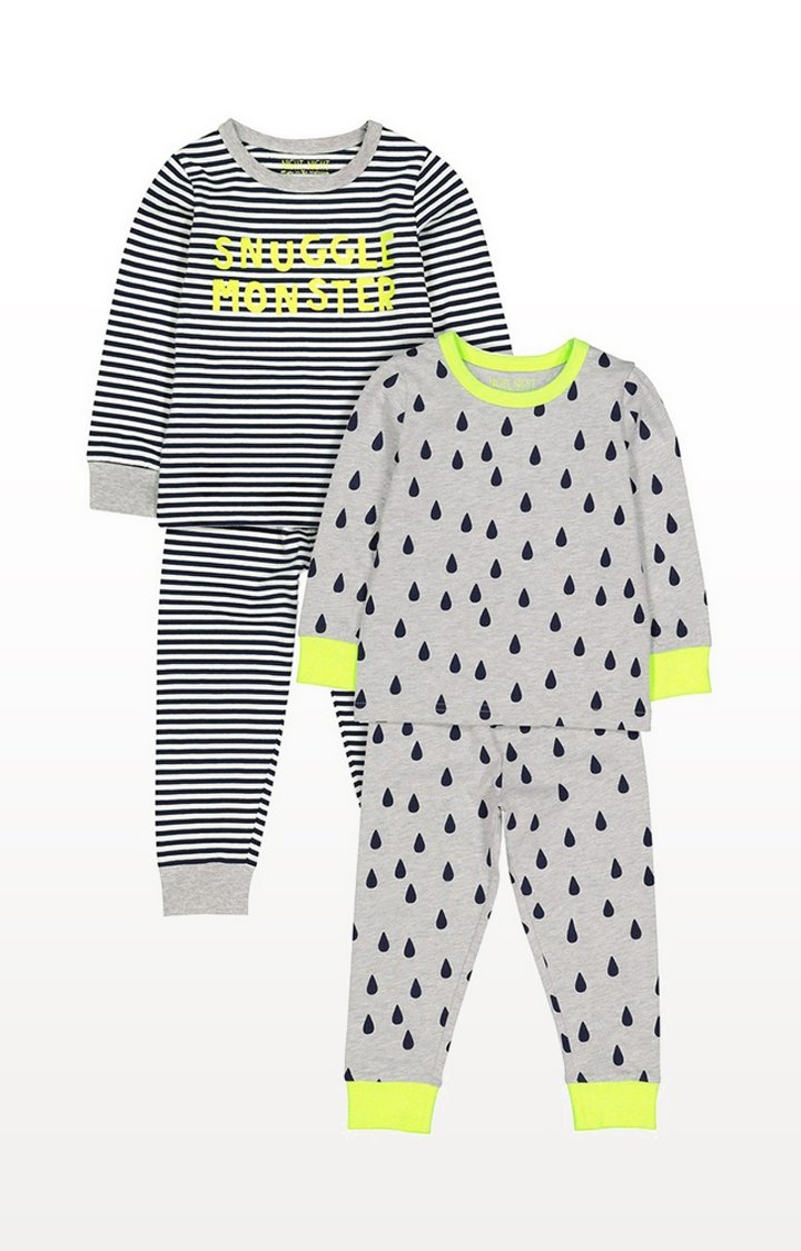 Mothercare | Snuggle Monster Pyjamas - 2 Pack