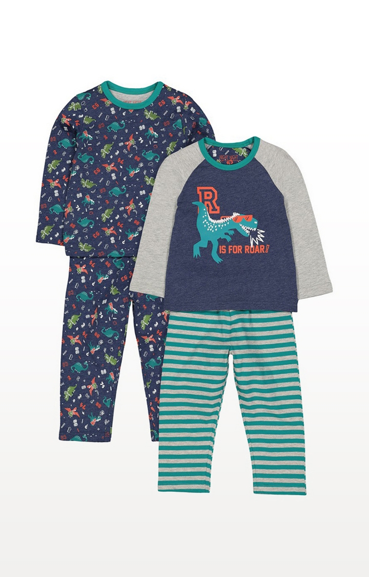 Dinosaur Roar Pyjamas - 2 Pack