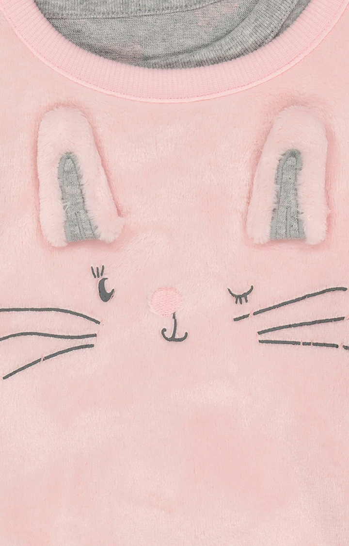 Pink Fluffy Bunny 3-Piece Pyjama Set
