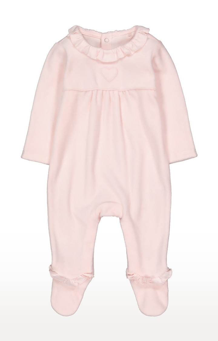Mothercare | Pink Velour All In One