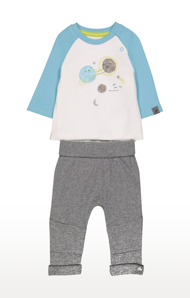 Mothercare | Space Mock T-Shirt Bodysuit And Joggers Set