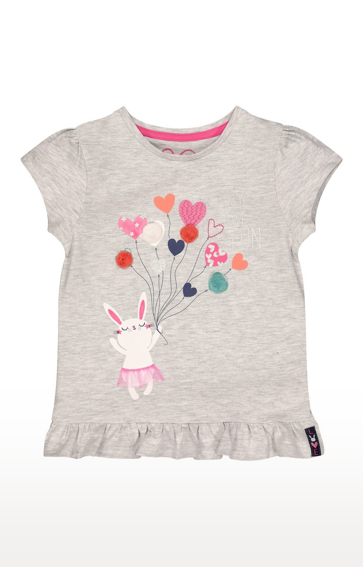 Mothercare | Grey Bunny Balloon T-Shirt
