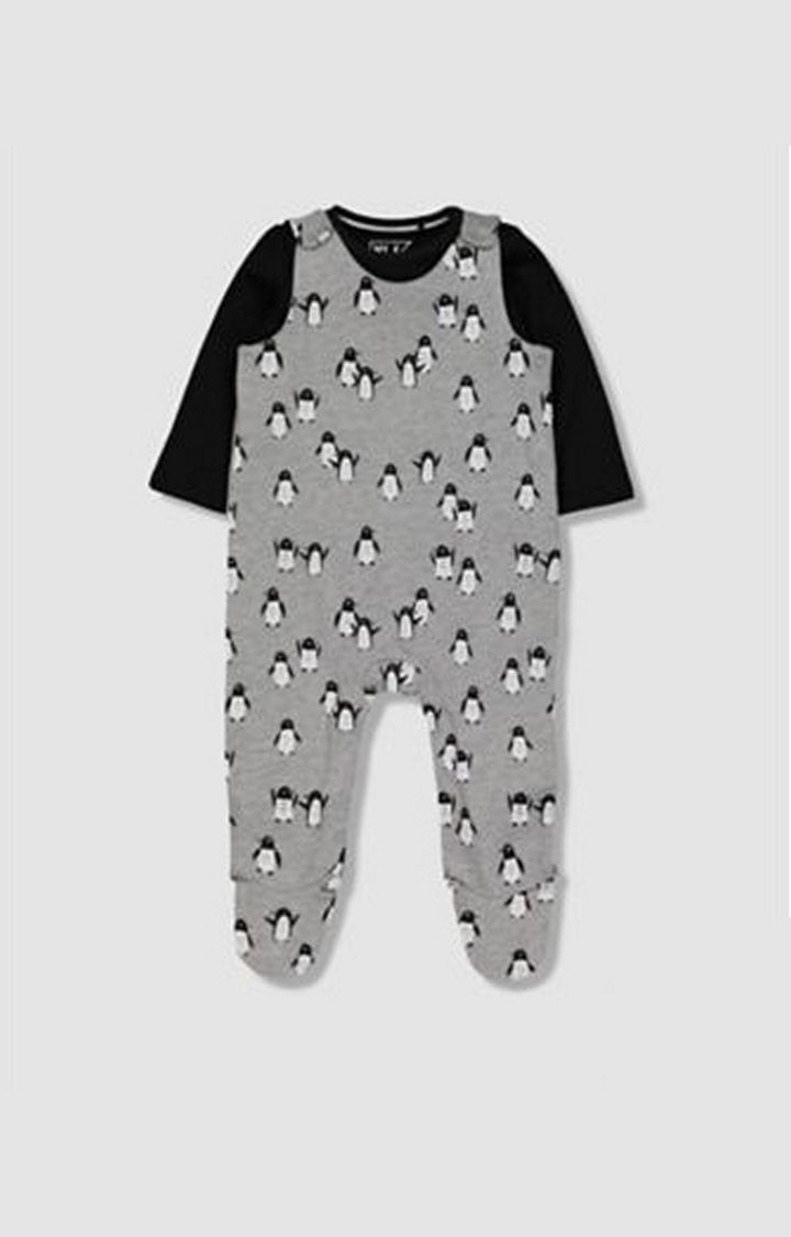 Mothercare | My K Penguin Dungarees And Bodysuit Set