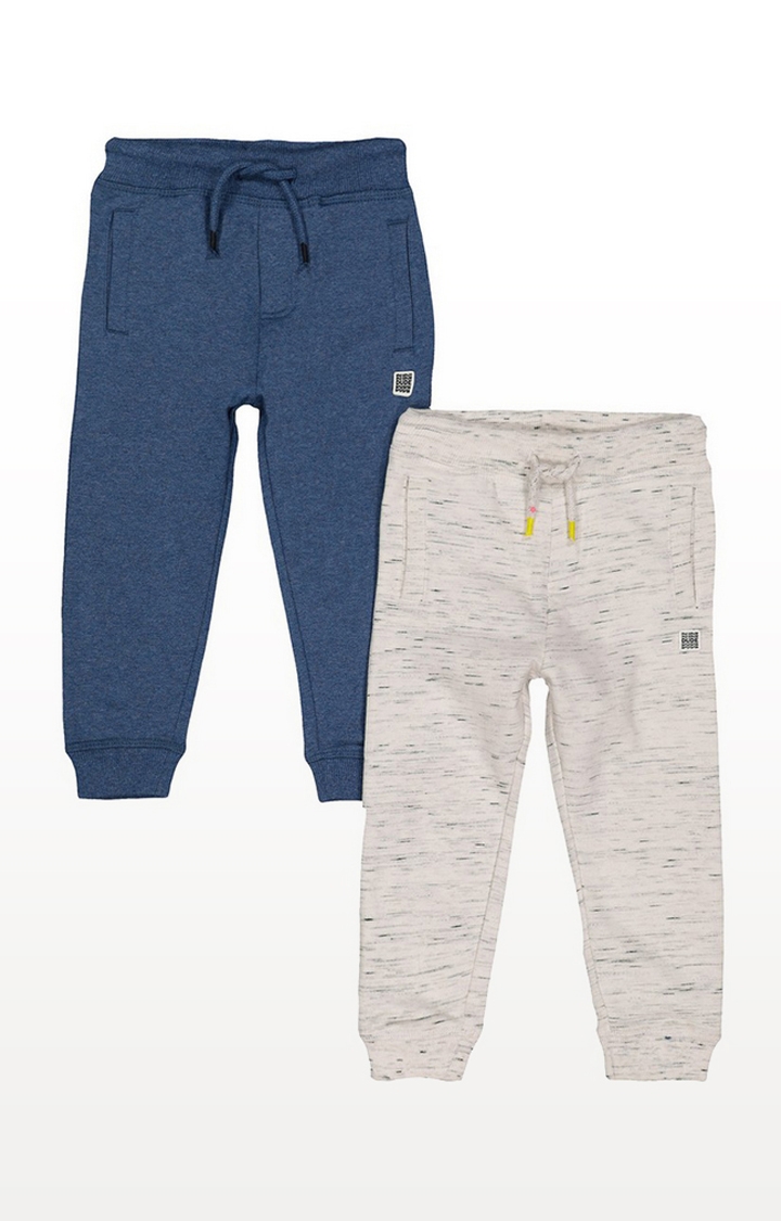Mothercare | Oatmeal And Blue Joggers - 2 Pack