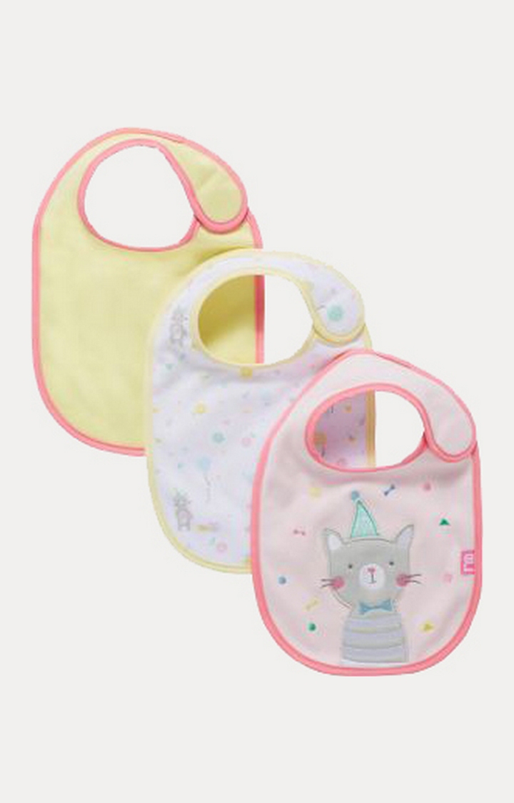 Mothercare | Yellow, White and Pink Feeding Bibs