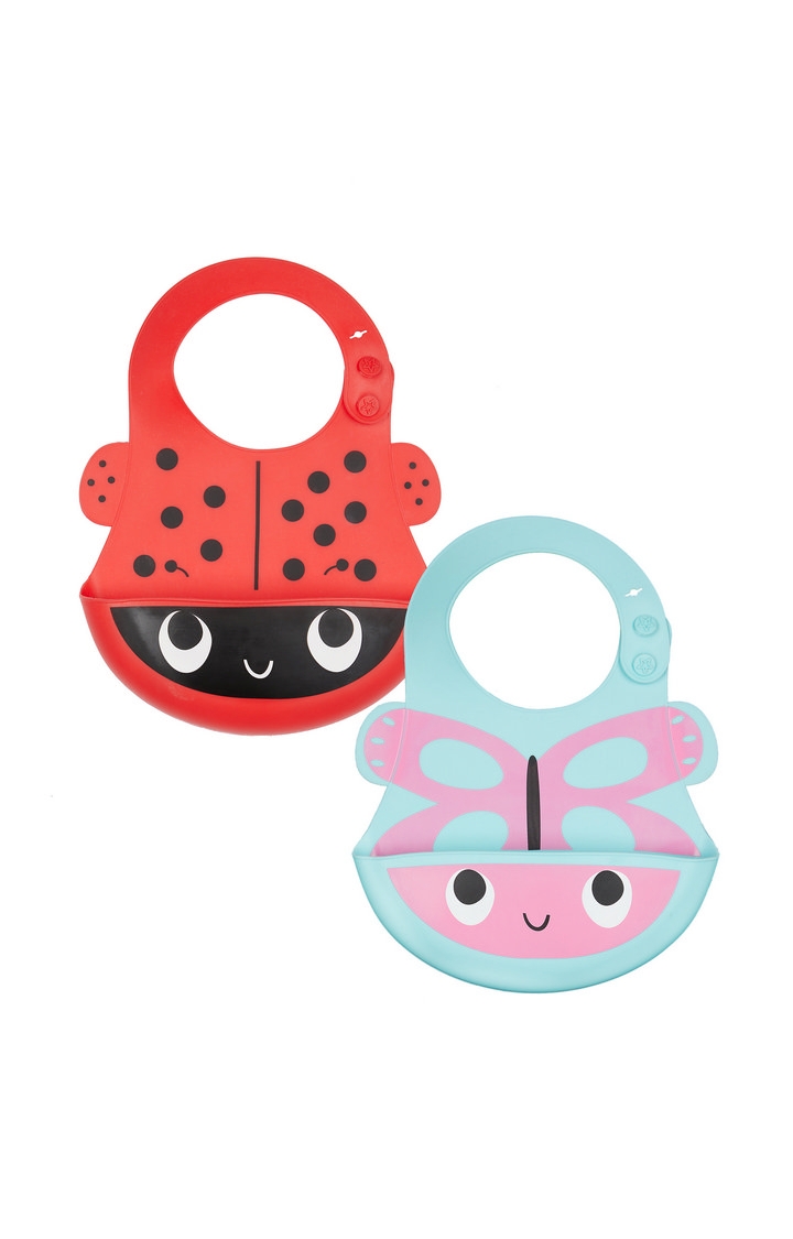 Toddler Silicone Crumbcatcher Bibs - Pack of 2